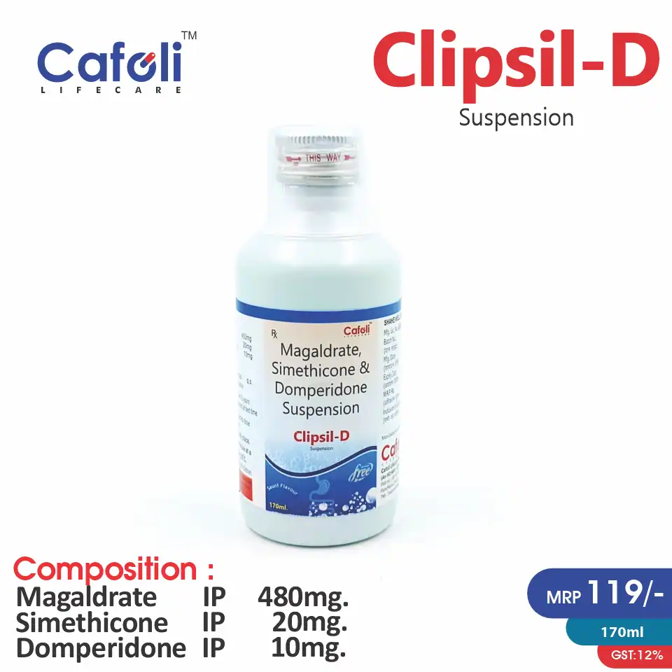 Domperidone 10mg + Magaldrate 480mg + Simethicone 20mg Syrup PCD Pharma Franchise